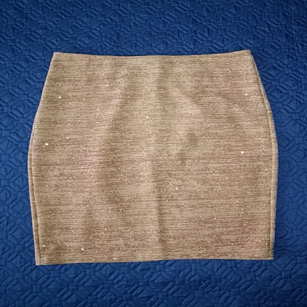 Rose colored glitter skirt